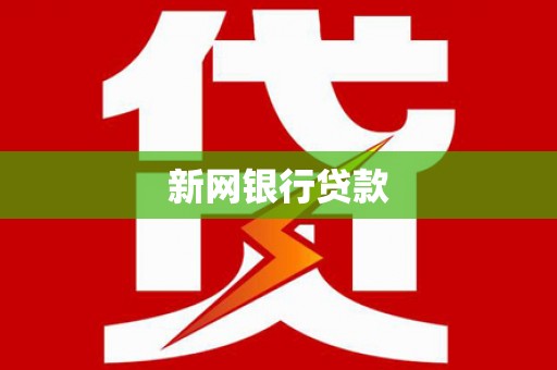 庄浪新网银行贷款