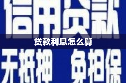 集集贷款利息怎么算