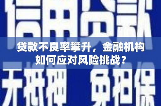 察右后旗贷款不良率攀升，金融机构如何应对风险挑战？